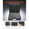image:imageVEVOR Socket Set 225 Pieces 38 amp 14 amp 12 inch Drive Socket and Ratchet Set SAE and Metric Deep and Shallow Mechanic Tool Kit with Bits Accessories Storage Case CRV Alloy Steel for Repair38