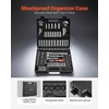 image:imageVEVOR Socket Set 225 Pieces 38 amp 14 amp 12 inch Drive Socket and Ratchet Set SAE and Metric Deep and Shallow Mechanic Tool Kit with Bits Accessories Storage Case CRV Alloy Steel for Repair143812
