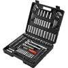image:imageVEVOR Socket Set 225 Pieces 38 amp 14 amp 12 inch Drive Socket and Ratchet Set SAE and Metric Deep and Shallow Mechanic Tool Kit with Bits Accessories Storage Case CRV Alloy Steel for Repair143812