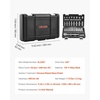 image:imageVEVOR Socket Set 225 Pieces 38 amp 14 amp 12 inch Drive Socket and Ratchet Set SAE and Metric Deep and Shallow Mechanic Tool Kit with Bits Accessories Storage Case CRV Alloy Steel for Repair38