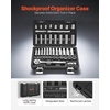 image:imageVEVOR Socket Set 225 Pieces 38 amp 14 amp 12 inch Drive Socket and Ratchet Set SAE and Metric Deep and Shallow Mechanic Tool Kit with Bits Accessories Storage Case CRV Alloy Steel for Repair38