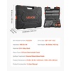 image:imageVEVOR Socket Set 225 Pieces 38 amp 14 amp 12 inch Drive Socket and Ratchet Set SAE and Metric Deep and Shallow Mechanic Tool Kit with Bits Accessories Storage Case CRV Alloy Steel for Repair143812