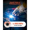 image:imageVEVOR Solid MIG Welding Wire ER70S6 0035inch 10 LBS Low Spatter Mild Steel Welding Wire with High Deoxidizers for AllPosition Gas Shielded WeldingER70S6 0035inch