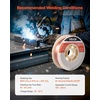 image:imageVEVOR Solid MIG Welding Wire ER70S6 0035inch 10 LBS Low Spatter Mild Steel Welding Wire with High Deoxidizers for AllPosition Gas Shielded WeldingER70S6 0035inch