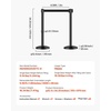 image:imageVEVOR Stanchion Post 6 Pcs Stanchions with Retractable Belts Carbon Steel Black Stanchions Queue with Sand Injection Hollow Base Crowd Control Barriers for Theaters Parties Weddings ExhibitionsBlack