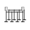 image:imageVEVOR Stanchion Post 6 Pcs Stanchions with Retractable Belts Carbon Steel Black Stanchions Queue with Sand Injection Hollow Base Crowd Control Barriers for Theaters Parties Weddings ExhibitionsBlack