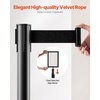 image:imageVEVOR Stanchion Post 6 Pcs Stanchions with Retractable Belts Carbon Steel Black Stanchions Queue with Sand Injection Hollow Base Crowd Control Barriers for Theaters Parties Weddings ExhibitionsBlack