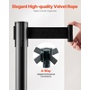 image:imageVEVOR Stanchion Post 6 Pcs Stanchions with Retractable Belts Carbon Steel Black Stanchions Queue with Sand Injection Hollow Base Crowd Control Barriers for Theaters Parties Weddings ExhibitionsBlack