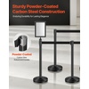 image:imageVEVOR Stanchion Post 6 Pcs Stanchions with Retractable Belts Carbon Steel Black Stanchions Queue with Sand Injection Hollow Base Crowd Control Barriers for Theaters Parties Weddings ExhibitionsBlack