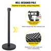 image:imageVEVOR Stanchion Post 6 Pcs Stanchions with Retractable Belts Carbon Steel Black Stanchions Queue with Sand Injection Hollow Base Crowd Control Barriers for Theaters Parties Weddings ExhibitionsBlack  Red