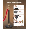 image:imageVEVOR Stanchions and Velvet Ropes 6Pcs Hollow Base with Stainless Steel Post amp 2625ft Carpet 4 Red Velvet Ropes Crowd Control Barriers Gold Stanchions Red Carpet Runner Poles for Party SuppliesBlack  Red