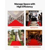 image:imageVEVOR Stanchions and Velvet Ropes 6Pcs Hollow Base with Stainless Steel Post amp 2625ft Carpet 4 Red Velvet Ropes Crowd Control Barriers Gold Stanchions Red Carpet Runner Poles for Party SuppliesBlack  Red