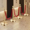 image:imageVEVOR Stanchions and Velvet Ropes 6Pcs Hollow Base with Stainless Steel Post amp 2625ft Carpet 4 Red Velvet Ropes Crowd Control Barriers Gold Stanchions Red Carpet Runner Poles for Party SuppliesGold