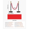 image:imageVEVOR Stanchions and Velvet Ropes 6Pcs Hollow Base with Stainless Steel Post amp 2625ft Carpet 4 Red Velvet Ropes Crowd Control Barriers Gold Stanchions Red Carpet Runner Poles for Party SuppliesBlack  Red