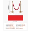 image:imageVEVOR Stanchions and Velvet Ropes 6Pcs Hollow Base with Stainless Steel Post amp 2625ft Carpet 4 Red Velvet Ropes Crowd Control Barriers Gold Stanchions Red Carpet Runner Poles for Party SuppliesGold  Red