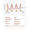 image:imageVEVOR Stanchions and Velvet Ropes 6Pcs Hollow Base with Stainless Steel Post amp 2625ft Carpet 4 Red Velvet Ropes Crowd Control Barriers Gold Stanchions Red Carpet Runner Poles for Party SuppliesGold