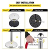 image:imageVEVOR Stanchions and Velvet Ropes 6Pcs Hollow Base with Stainless Steel Post amp 2625ft Carpet 4 Red Velvet Ropes Crowd Control Barriers Gold Stanchions Red Carpet Runner Poles for Party SuppliesSilver
