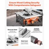 image:imageVEVOR Table Saw 4500 RPM Portable Jobsite Table Saw with Sharp Edges amp High Cutting Precision Compact Table Saws with Dust Port For Woodworking Fit for Raw Wood Flooring amp Cabinets10inch1800W