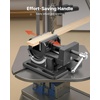 image:imageVEVOR Tilting Vise 425 Inch Jaw Width Portable Drill Press Bench Vise 090 Adjustable Tilt Durable Cast Iron Construction Workbench Vice for Woodworking for Benchtops and Drill Presses Black