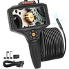 image:imageVEVOR Triple Lens Endoscope Camera 45 IPS Screen Borescope Inspection Camera with 1080P Lens 10 Adjustable Light 2860 mAh Battery Waterproof amp Oilproof Endoscope for Auto Wall Drain InspectionTripleView
