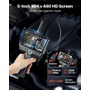 image:imageVEVOR Triple Lens Endoscope Camera 45 IPS Screen Borescope Inspection Camera with 1080P Lens 10 Adjustable Light 2860 mAh Battery Waterproof amp Oilproof Endoscope for Auto Wall Drain InspectionTripleView