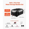 image:imageVEVOR Water Storage Bladder 634 Gal Collapsible Water Storage Bag WearResistant 1000D PVC Soft Waters Bag Leakproof Camping Tank Containers for Garden Irrigation RV Emergency Use Black