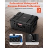 image:imageVEVOR Weatherproof Hard Case Heavy Duty Protective Dry Box with PreCut Foam Wheels amp Retractable Pull Handles for Travel Hunt Military Tactical IP67 Waterproof Case for Cameras57x45x2824819691252in