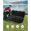 image:imageVEVOR Weatherproof Hard Case Heavy Duty Protective Dry Box with PreCut Foam Wheels amp Retractable Pull Handles for Travel Hunt Military Tactical IP67 Waterproof Case for Cameras57x45x28112x41x34 cm
