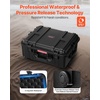 image:imageVEVOR Weatherproof Hard Case Heavy Duty Protective Dry Box with PreCut Foam Wheels amp Retractable Pull Handles for Travel Hunt Military Tactical IP67 Waterproof Case for Cameras57x45x28225617721091in