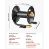 image:imageVEVOR Welding Hose Reel Hand Crank Rewind Hose Reel with 3FT Leadin Hose and 91618 B Fittings CeilingWall Mount Heavy Duty Steel Reel for Workshops Garages Welding Hose Not Included146 x 106 x 129 inch