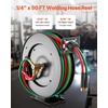 image:imageVEVOR Welding Hose Reel Hand Crank Rewind Hose Reel with 3FT Leadin Hose and 91618 B Fittings CeilingWall Mount Heavy Duty Steel Reel for Workshops Garages Welding Hose Not IncludedT Grade16 x 78 x 17Inch