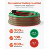 image:imageVEVOR Welding Hose Reel Hand Crank Rewind Hose Reel with 3FT Leadin Hose and 91618 B Fittings CeilingWall Mount Heavy Duty Steel Reel for Workshops Garages Welding Hose Not IncludedT Grade14 Inch x 100FT