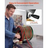 image:imageVEVOR Welding Hose Reel Hand Crank Rewind Hose Reel with 3FT Leadin Hose and 91618 B Fittings CeilingWall Mount Heavy Duty Steel Reel for Workshops Garages Welding Hose Not IncludedT Grade14 Inch x 100FT