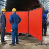 image:imageVEVOR Welding Screen with Frame 3Panel 6 x 8 FT Welding Curtain Screen FlameResistant Vinyl Safety Protection Screens with 12 Wheels amp 6Level UV Protection for WorkshopIndustrial Use Dark GreenRed