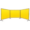 image:imageVEVOR Welding Screen with Frame 3Panel 6 x 8 FT Welding Curtain Screen FlameResistant Vinyl Safety Protection Screens with 12 Wheels amp 6Level UV Protection for WorkshopIndustrial Use Dark GreenYellow