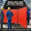 image:imageVEVOR Welding Screen with Frame 3Panel 6 x 8 FT Welding Curtain Screen FlameResistant Vinyl Safety Protection Screens with 12 Wheels amp 6Level UV Protection for WorkshopIndustrial Use Dark GreenRed