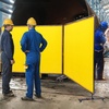image:imageVEVOR Welding Screen with Frame 3Panel 6 x 8 FT Welding Curtain Screen FlameResistant Vinyl Safety Protection Screens with 12 Wheels amp 6Level UV Protection for WorkshopIndustrial Use Dark GreenYellow