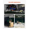 image:imageVEVOR Welding Screen with Frame 3Panel 6 x 8 FT Welding Curtain Screen FlameResistant Vinyl Safety Protection Screens with 12 Wheels amp 6Level UV Protection for WorkshopIndustrial Use Dark GreenDark Green