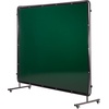 image:imageVEVOR Welding Screen with Frame 3Panel 6 x 8 FT Welding Curtain Screen FlameResistant Vinyl Safety Protection Screens with 12 Wheels amp 6Level UV Protection for WorkshopIndustrial Use Dark GreenDark Green