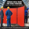 image:imageVEVOR Welding Screen with Frame 6 x 6 3 Panel Welding Curtain Screens FlameResistant Vinyl Welding Protection Screen on 12 Swivel Wheels 6 Lockable Movable amp Professional for Workshop YellowRed