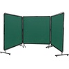 image:imageVEVOR Welding Screen with Frame 6 x 6 3 Panel Welding Curtain Screens FlameResistant Vinyl Welding Protection Screen on 12 Swivel Wheels 6 Lockable Movable amp Professional for Workshop YellowGreen