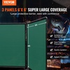 image:imageVEVOR Welding Screen with Frame 6 x 6 3 Panel Welding Curtain Screens FlameResistant Vinyl Welding Protection Screen on 12 Swivel Wheels 6 Lockable Movable amp Professional for Workshop YellowGreen