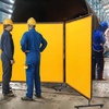image:imageVEVOR Welding Screen with Frame 6 x 6 3 Panel Welding Curtain Screens FlameResistant Vinyl Welding Protection Screen on 12 Swivel Wheels 6 Lockable Movable amp Professional for Workshop YellowYellow