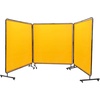 image:imageVEVOR Welding Screen with Frame 6 x 6 3 Panel Welding Curtain Screens FlameResistant Vinyl Welding Protection Screen on 12 Swivel Wheels 6 Lockable Movable amp Professional for Workshop YellowYellow