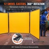 image:imageVEVOR Welding Screen with Frame 6 x 6 3 Panel Welding Curtain Screens FlameResistant Vinyl Welding Protection Screen on 12 Swivel Wheels 6 Lockable Movable amp Professional for Workshop YellowYellow