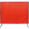 image:imageVEVOR Welding Screen with Frame 6 x 8 Welding Curtain Screen FlameResistant Vinyl Welding Protection Screen on 4 Swivel Wheels 2 Lockable Moveable amp Professional for WorkshopIndustrial RedRed