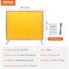 image:imageVEVOR Welding Screen with Frame 6 x 8 Welding Curtain Screen FlameResistant Vinyl Welding Protection Screen on 4 Swivel Wheels 2 Lockable Moveable amp Professional for WorkshopIndustrial RedYellow