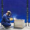 image:imageVEVOR Welding Screen with Frame 6 x 8 Welding Curtain Screen FlameResistant Vinyl Welding Protection Screen on 4 Swivel Wheels 2 Lockable Moveable amp Professional for WorkshopIndustrial RedBlue