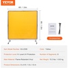 image:imageVEVOR Welding Screen with Frame 6 x 8 Welding Curtain Screen FlameResistant Vinyl Welding Protection Screen on 4 Swivel Wheels 2 Lockable Moveable amp Professional for WorkshopIndustrial RedYellow