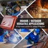 image:imageVEVOR Welding Screen with Frame 6 x 8 Welding Curtain Screen FlameResistant Vinyl Welding Protection Screen on 4 Swivel Wheels 2 Lockable Moveable amp Professional for WorkshopIndustrial RedRed